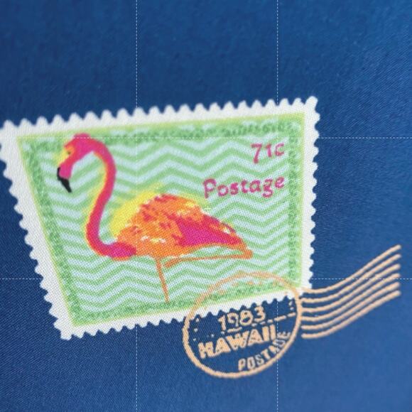 Jane & Delancey Exotic Animal Stamps Button Up Shirt 1X 2X 3X Navy Tropical NWT - Picture 5 of 8